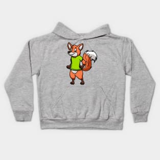 Cute Anthropomorphic Human-like Cartoon Character Fox in Clothes Kids Hoodie